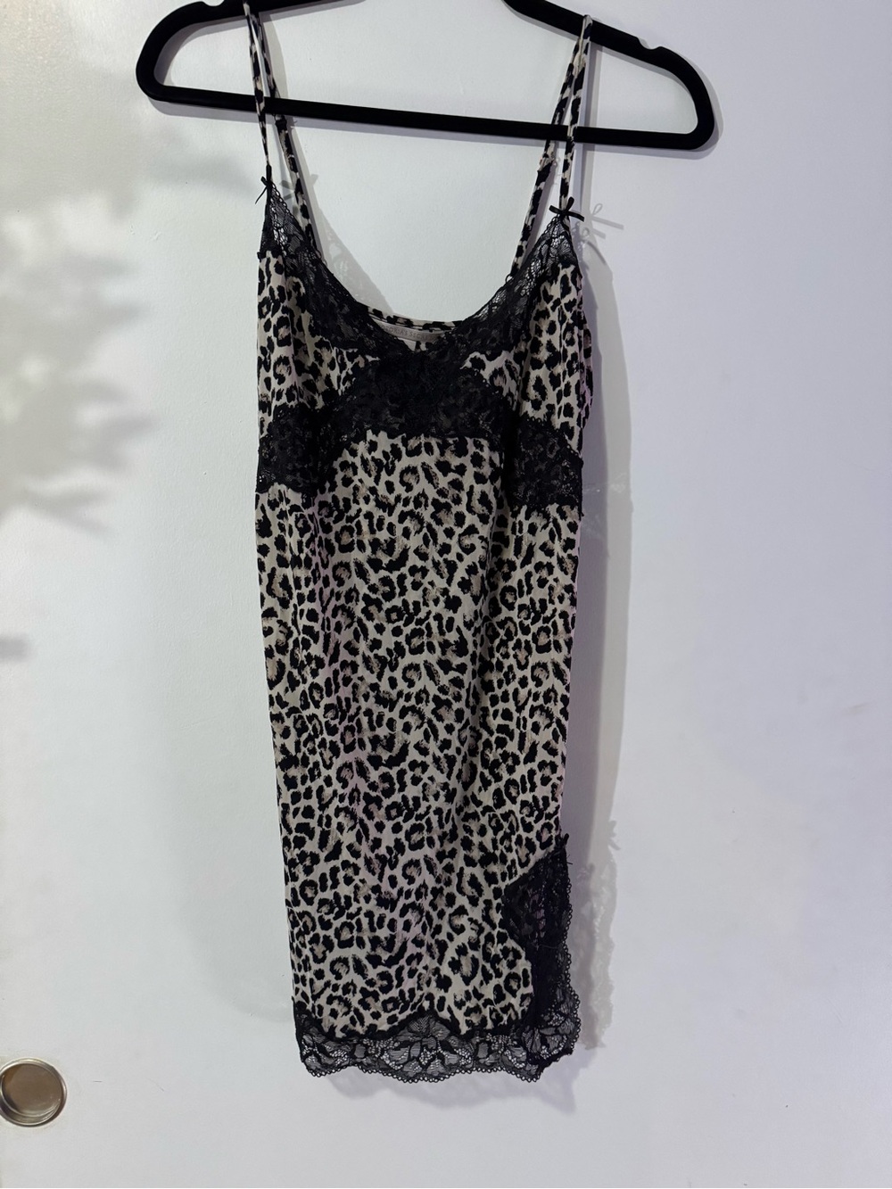 Victoria’s Secret Leopard Lace Slip - Black & Cream